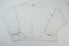 Vintage Gaiam Organix White Crewneck Sweatshirt Size L 80s Made In USA