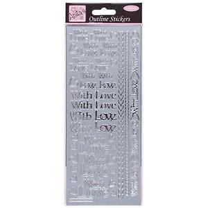 Love Silver Scrapbooking Stickers