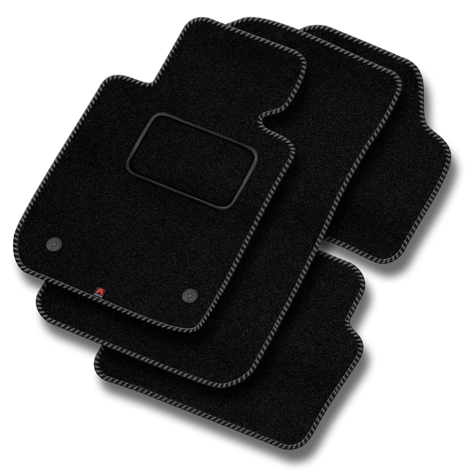 SK10-1 Satz Autoteppiche Velour STREAK Grau für Skoda Octavia II 2008-2012 nach