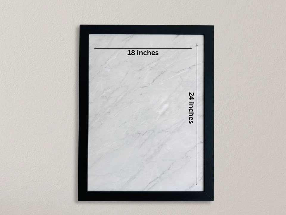 Framed faux marble style travel souvenir magnet display board. - Image 2 of 4