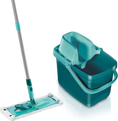 Leifheit Set Combi M micro duo rückenschonendem Wischer Wischtuchpresse 55356