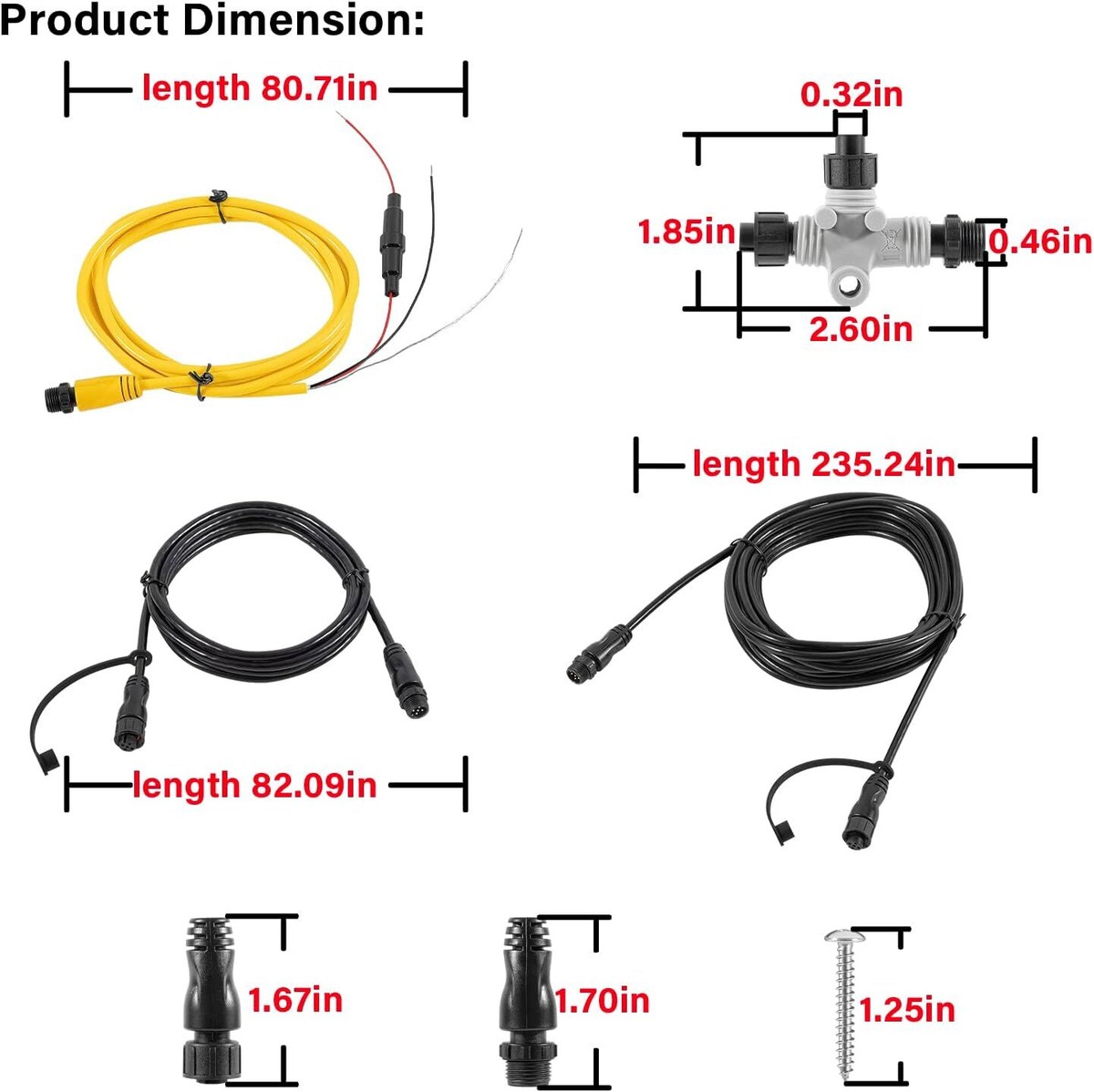Replaces for Garmin NMEA 2000 Starter Kit Cable Kit W/ T