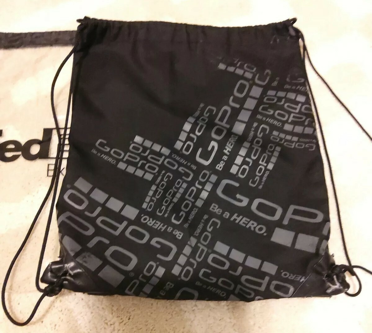 String Drawstring Backpack Cinch Sack Gym Tote Ba… - image 3