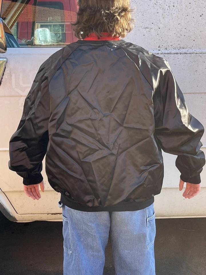 Hartwell Satin Jacket XXL Proctor Silex Hamilton Beach Bomber USA Snap NOS - Image 4 of 4