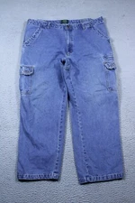 Scandia Woods Jeans Mens 40 Blue Cargo Utility Medium Wash Denim Cotton 36x28