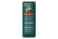 Blechschild Spruch 10X27 Cm Weihnachtsregeln Deko Schild