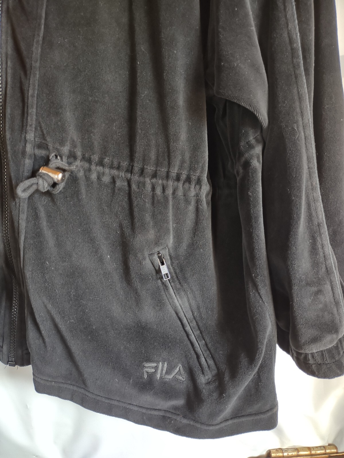 Men's Jacket:   by Fila; Soft Shell, Black, Zip U… - image 2