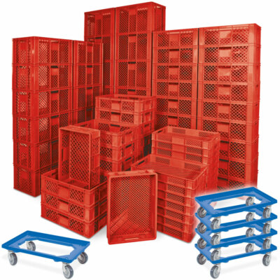 Euronorm-bak met deksel - Lengte 400 mm - 10 tot 30 liter