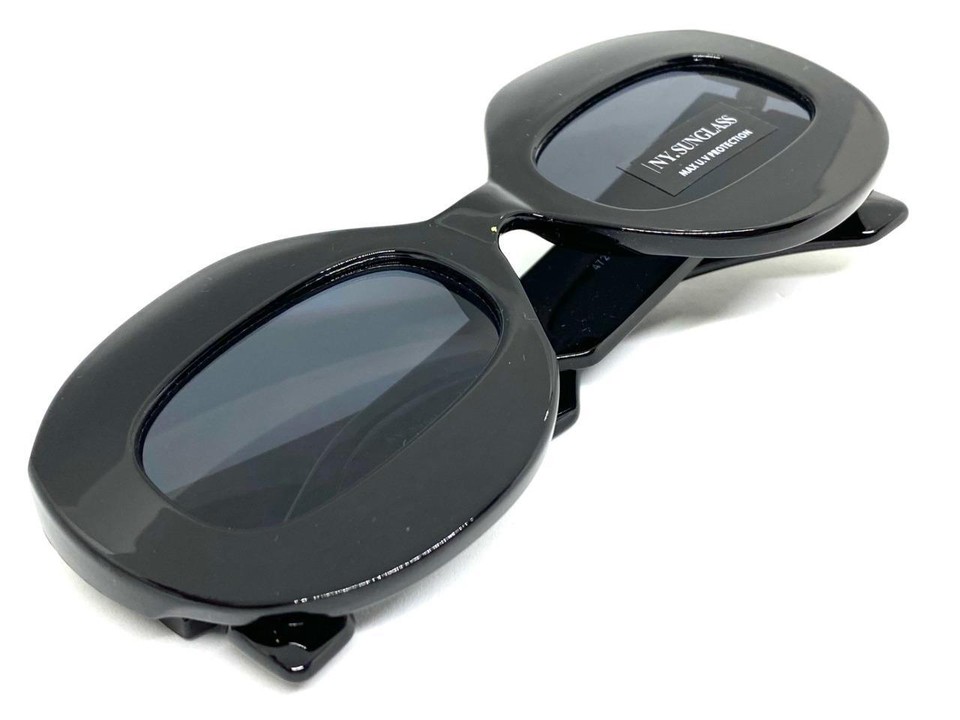 Uomo Donna Oversize Vintage Retrò Lenti Trasparenti Occhio Occhiali Grande Opaco - Foto 2