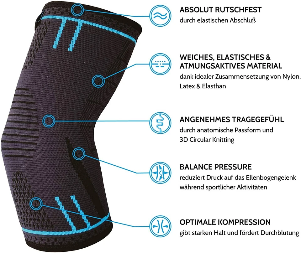 AGILE NOW Ellenbogenbandage Tennisarm Basic Line Ellenbogen Bandage - Bild 4 von 4