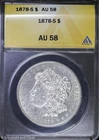 1878-S $1 Morgan Silver Dollar ANACS AU 58