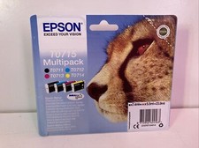 Epson T0715 Cheetah Genuine 4 Multipack Ink Cartridges C13T07154012 SX New