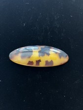 Vintage Faux Tortoise Shell Acrylic Hair Clip Barrette Brown
