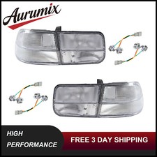 Rear Tail Light Set All Clear For 1996-2000 Honda Civic Dx Ex Hx Si Coupe 2-door