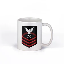 Navy E7 CPO Sleeve Chief Petty Officer Ceramic 11 Ounce Coffee Mug