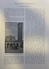 1893 Italian Campaniles St. Apollinaris St Mark Giotto's Tower Leaning Tower