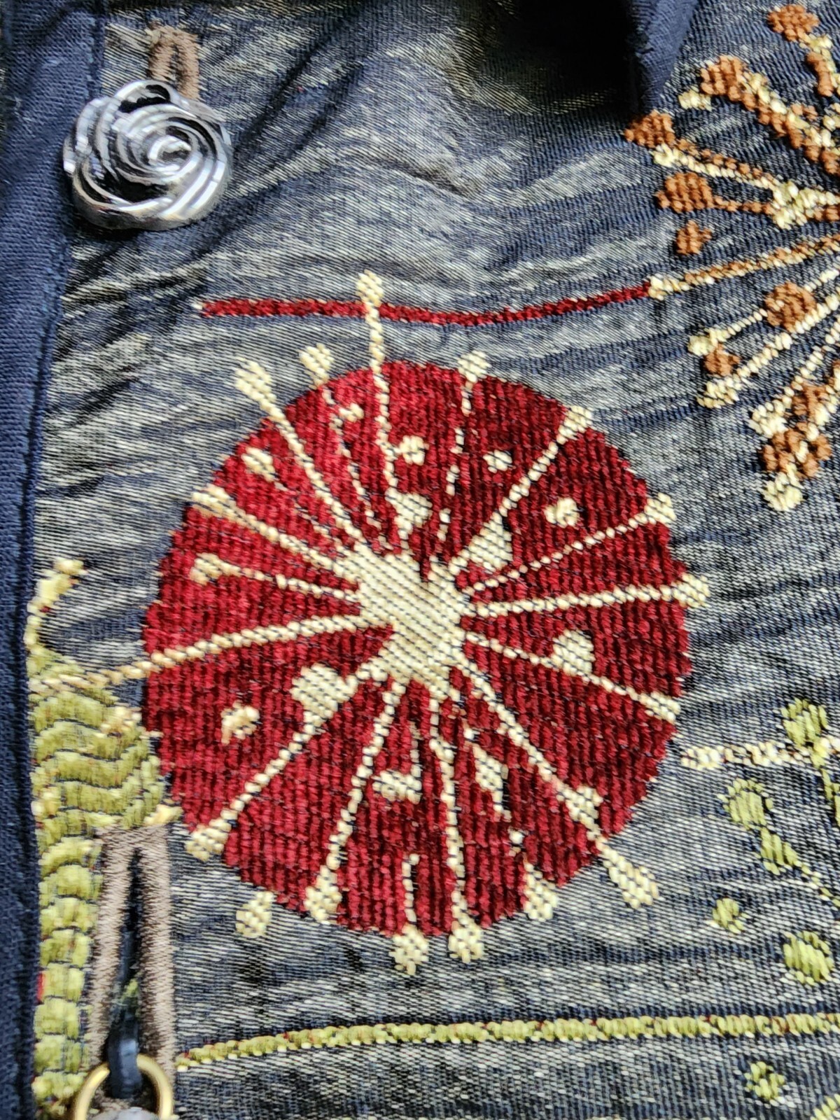 Reversible Fall Boho Tapestry Jacket Artisanal Bu… - image 13