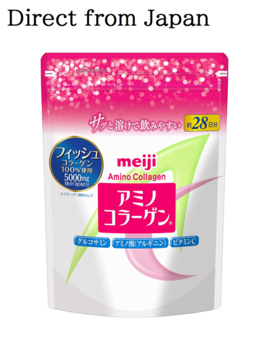Meiji Amino Collagen Powder 196g 28 days Beauty Support Supplement From Japan - Zdjęcie 1 z 3