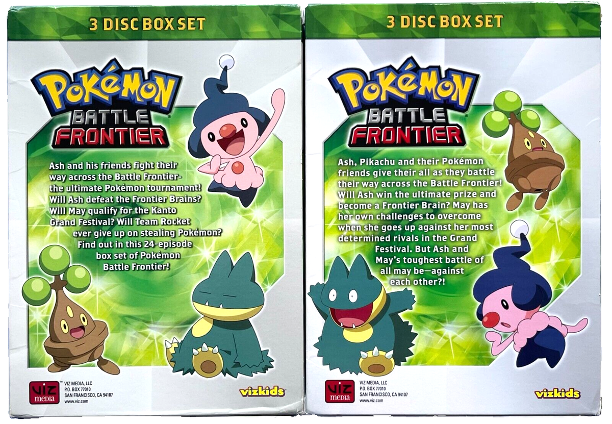 EXCELLENT POKEMON BATTLE FRONTIER 6 DVD 2 BOX SETS VOLUME 1 & 2
