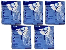 Disposable Med Lab Coat, Blue, Knee Length, No Pocket 50Pcs/5Bags