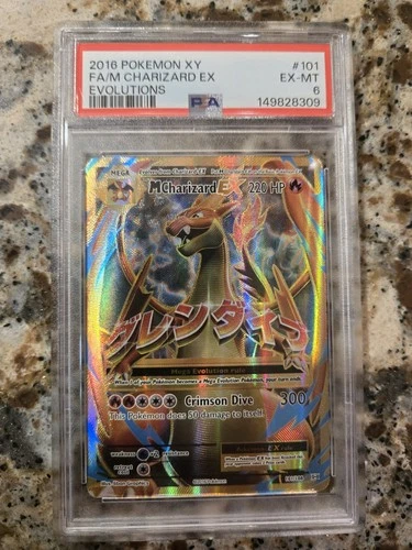 M Charizard EX 101/108 Full Art 2016 XY Evolutions PSA 6