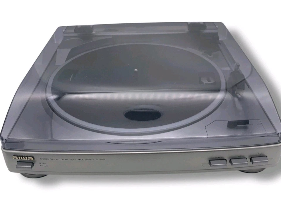 Aiwa Stereo Full Automatic Turntable System PX-E860- 1999 Vinyl Record Player  - Image 2 of 4
