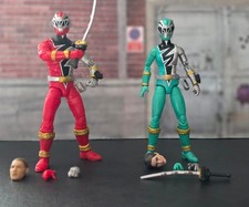 Hasbro PowerRangers lightning collection dino fury Red/Green 6" action figures