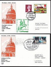 2x LH 1993 "Dresden - London" u.zur&uuml;ck Erstfl&uuml;ge Ha/Si Nr. 3724-25 !!