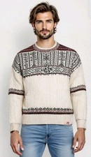 DALE OF NORWAY Trondheim Vintage 97 Wool Knit Ski Sweater Size M Fair Isle