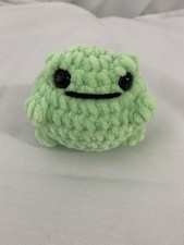 Handmade Crochet Booty Frog Key Lime Green Pl...