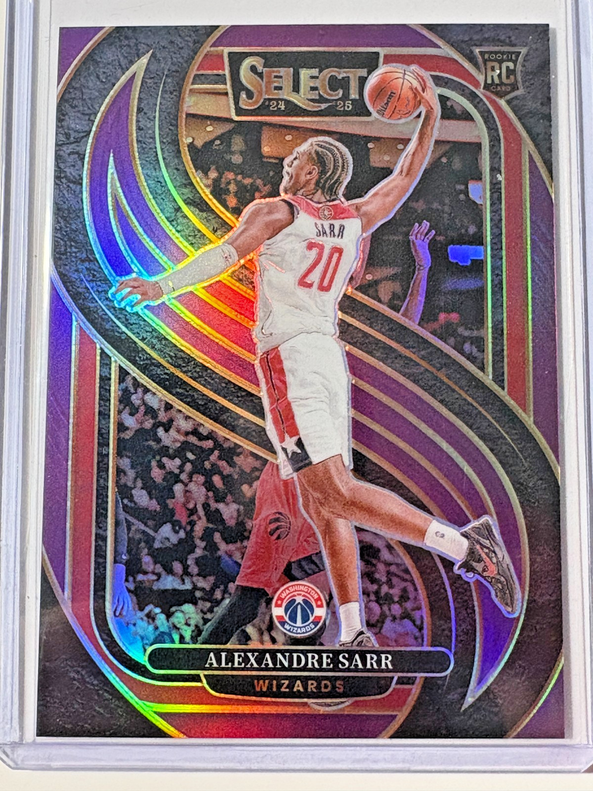 Alexandre Sarr 2024-25 Panini Select Purple Prizms Premier Level #185 (RC) 28/99