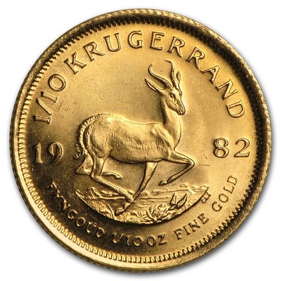 1982 South Africa 1/10 oz Gold Krugerrand BU UK
