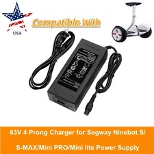 63V 4 Prong Charger for Segway Ninebot S/S-MAX/Mini PRO/Mini lite Power Supply
