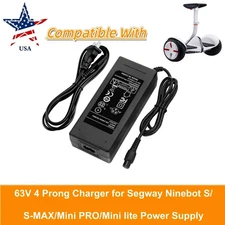 63V 4 Prong Charger for Segway Ninebot S/S-MAX/Mini PRO/Mini lite Power Supply