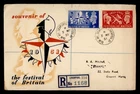 DR WHO 1951 GB FDC FESTIVAL OF BRITAIN COMBO REGISTERED M74833