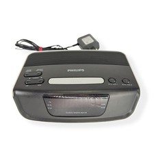 Philips AJ3123/37 Clock Radio Black AM/FM Dual Alarm Tinted Display AC Adapter