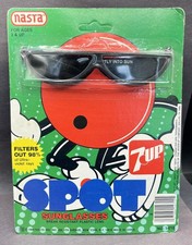 7-Up Spot Sunglasses 1988 On Card Unused Nasta Soft Drink Soda Kids Children