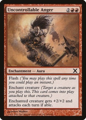 MTG Magic the Gathering Uncontrollable Anger (244/514) Tenth Edition MP
