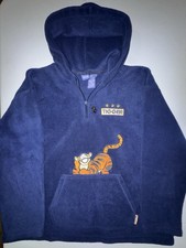Vintage Tigger Fleece Pullover Women  s XL Quarter Zip Disney Embroidered Blue