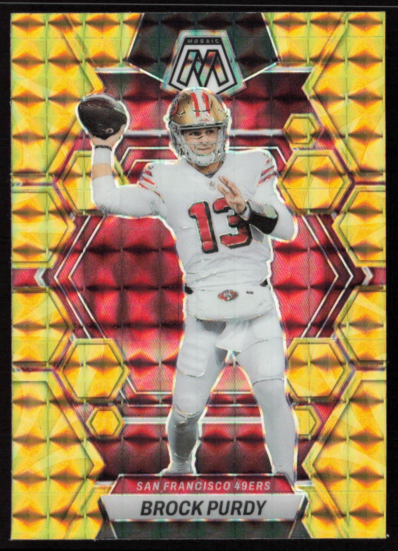 Brock Purdy 2023 Panini Mosaic Reactive Yellow #211 - San Francisco 49ers
