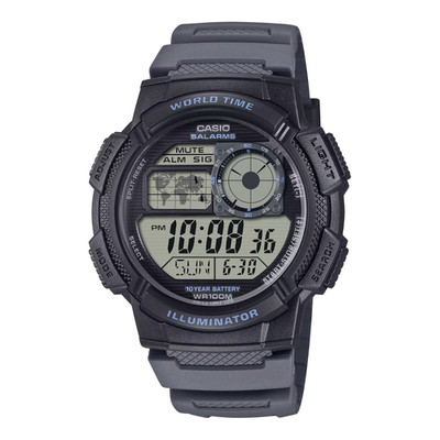 Casio AE1000W-8AV, World Time Watch, Chronograph, 5 Alarms, 10 Year Battery
