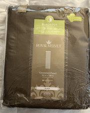 Royal Velvet Blackout Curtain One 1 Panel Brown 50x108 Energy Saver