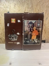 Vintage Irvinware Gourmet Susan #2400 Holds 3 Serving Cups Dips USA 1970