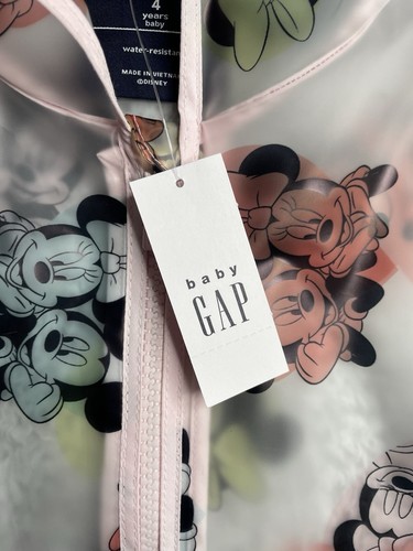 Chaqueta de lluvia resistente al agua Baby Gap/Disney talla 4 nueva con etiquetas - Imagen 3 de 12
