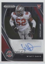 2021 Panini Prizm Draft Picks Draft Picks Auto Wyatt Davis #DPA-WDA Auto 5w7