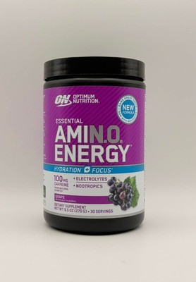 Optimum Nutrition Essential Amino Energy Grape 9.5oz  30 Servings Nootropics