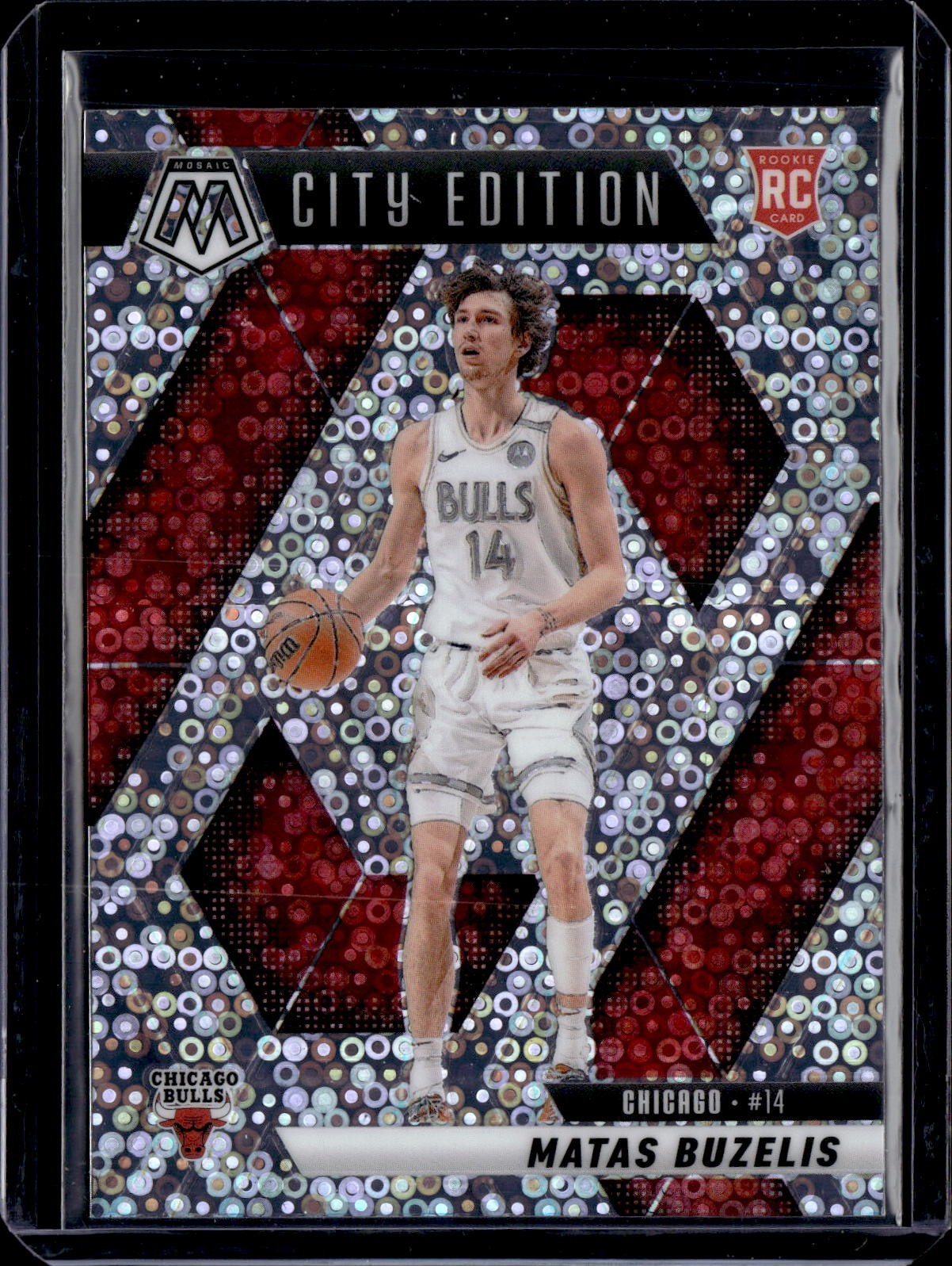 2024-25 Mosaic NBA #273 Matas Buzelis Fast Break City Edition RC Disco Silver