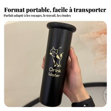 Gobelet isotherme inox 316, champignon mignon, design minimaliste, étudiant