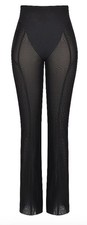 House Of Cb ‘Avalon’ Black Sheer Mesh Trousers Size XS UK 6/8