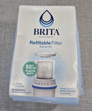 Brita Refillable Filter Starter Kit w/ Reusable Filter Shell 3 Filter Refills